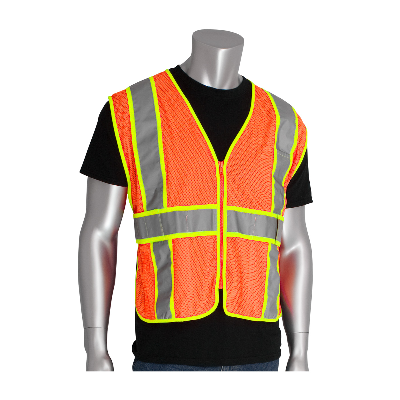 ANSI Type R Class 2 Expandable Two-Tone Mesh Vest | Expandable Hi-Vis ...