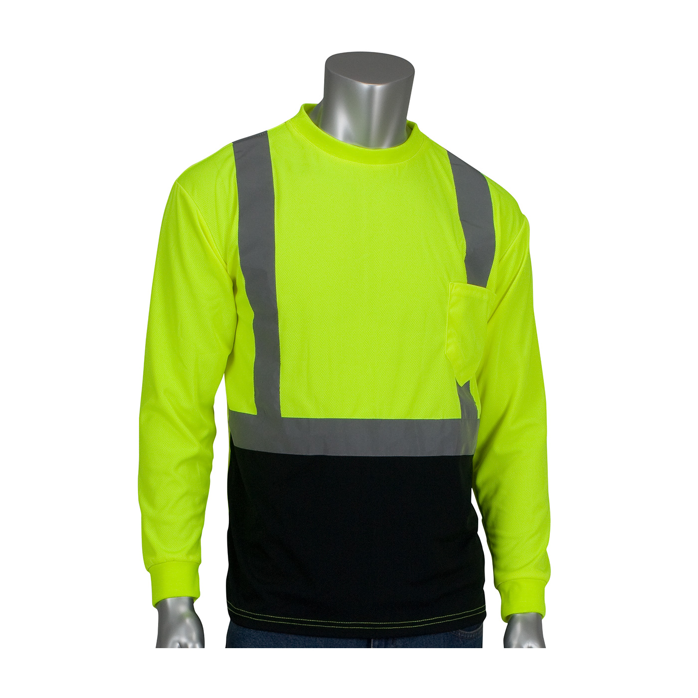 ANSI Type R Class 2 Long Sleeve UV Protection Work TShirts HiViz UV Blocking Work Shirts