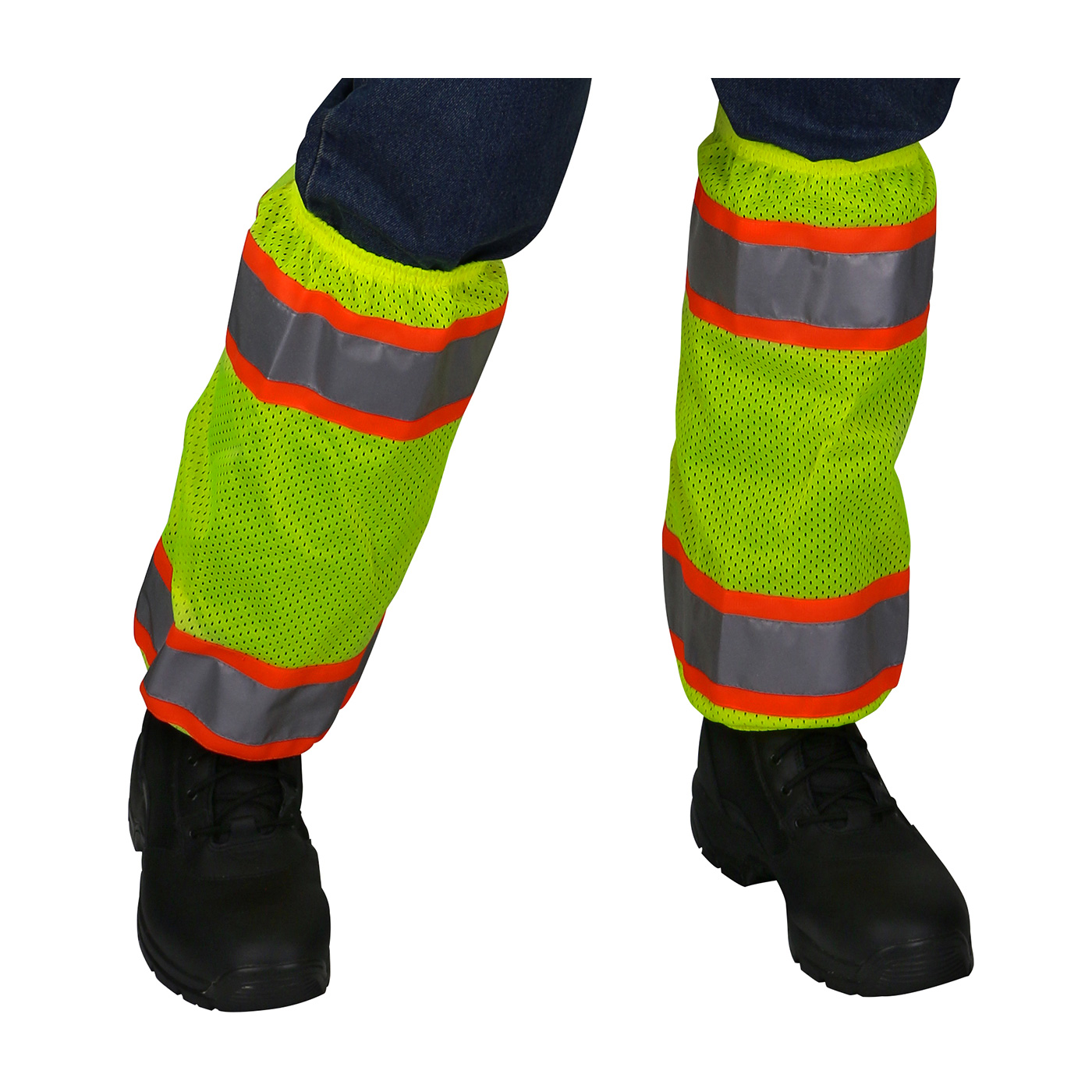 ANSI Class E Two-Tone Gaiters | Hi-Viz Work Safety Gaiters | Hi Vis ...