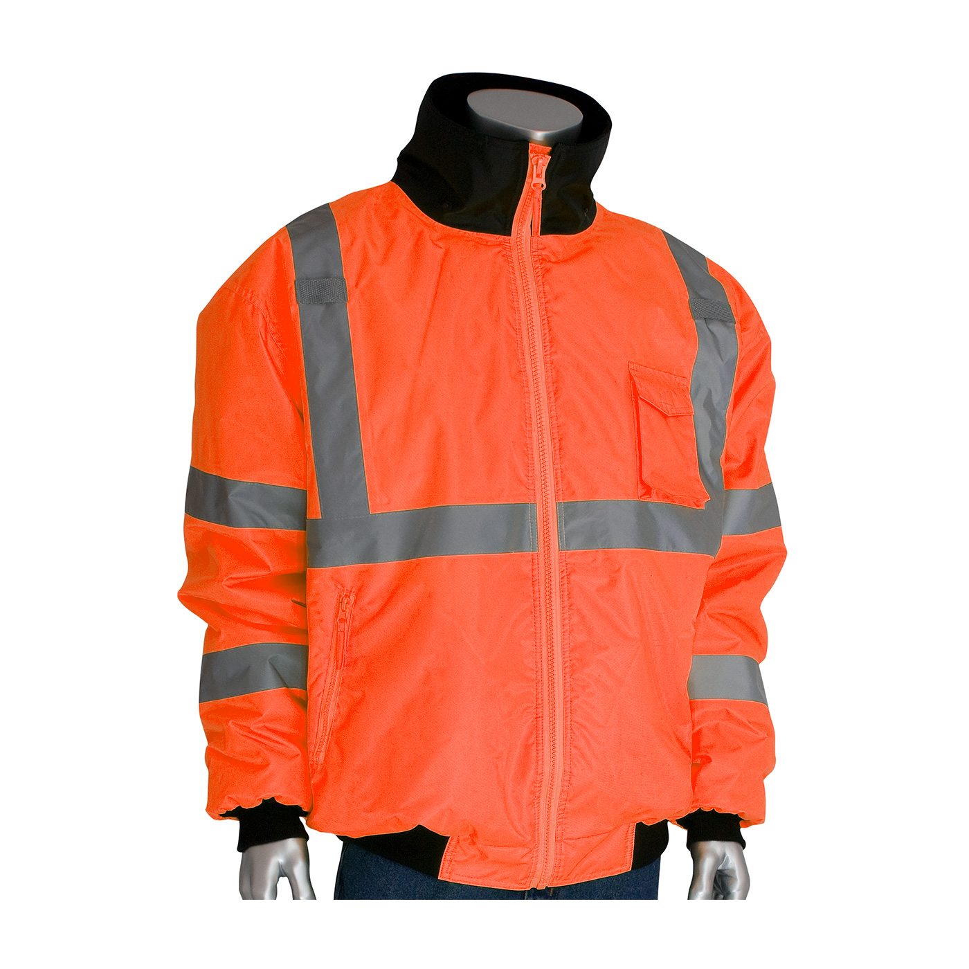 ANSI Type R Class 3 Value Bomber Jacket w/ Liner | Hi-Viz Fleece Lined ...