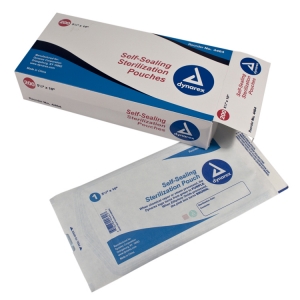 4464 Dynarex® Self-Sealing Sterilization/Autoclave Pouches - 5-1/4` x 10`