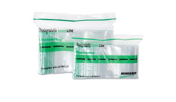 2 x 3 2 Mil Minigrip Greenline Biodegradable Reclosable Bags