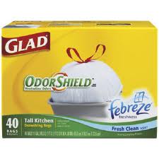 Clorox® Professional Glad® OdorShield® 13-Gal Kitchen Garbage Bags