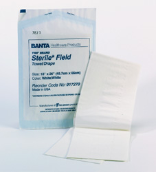 917270 Tidi® Ultimate™ Sterile Field Drape White Tissue/Poly Non-Fenestrated- 18` X 26`