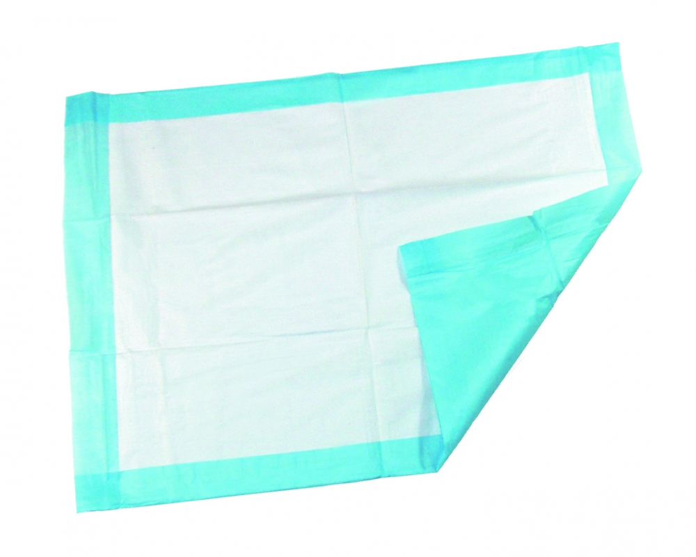 16653 Tidi® Products Disposable Blue Protective Tissue/Poly Underpads  - 12` x 17`