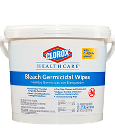30358 Clorox Healthcare® Bleach Germicidal Wipes with 110-count Container
