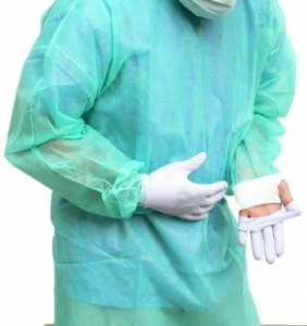 MDS Disposable Fluid Resistant Yellow Polypropylene Isolation Gowns w/ optional WRIST-SHIELD™ Thumb Slit Cuff Technology 