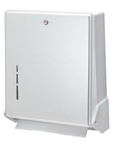 True Fold® White Metal C-fold/Multifold Towel Dispenser 