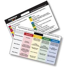 RG-006  Bowman Quick Reference Card for Transmission Based Precautions, 25 Card Pack - Horizontal 