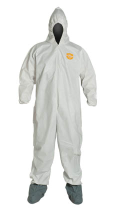 NG122SWS DuPont™ ProShield® 60  Disposable Protective Coveralls w/  Hood/Booties, white