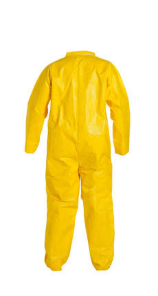 QC120 Dupont™ Tychem® 2000 Disposable Chemical Coveralls, high-visibility yellow