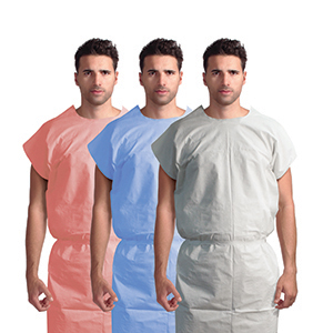 Dynarex 3-ply Tissue-Poly-Tissue Patient Exam Gowns