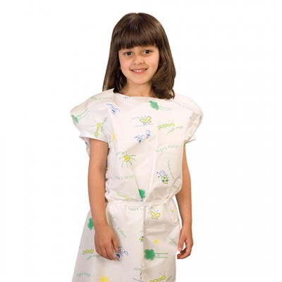 TIDI® Choice Fabricel Bugs and Things Pediatric Patient Exam Gowns