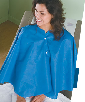 TIDI® Choice Disposable Tissue/Poly/Tissue Plus Size Patient Capes