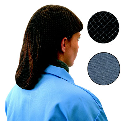 Economy Polyester Mesh Hairnets, MDS Economy Disposable Brown Polyester Mesh Hairnets (Poly Bag)