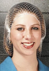 Heavyweight Nylon 1/4` hole opening Hairnet , Keystone® Cap Disposable Heavyweight Nylon Hairnets (Box)