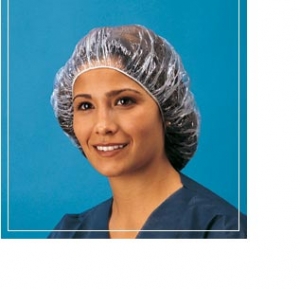 Disposable Polyethylene Bouffant Cap, BPCE Keystone® Cap Disposable Clear Polyethylene Bouffant Caps (Poly Bag)