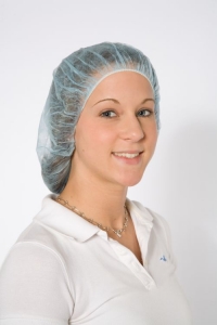 Blue Bouffant Caps, Safety Zone® Disposable Polypropylene Bouffant Caps (Poly Bag)
