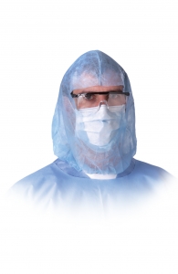 NONSH600 Medline® Disposable Multi-Ply Surgeons Head & Beard Covers with elastic neck