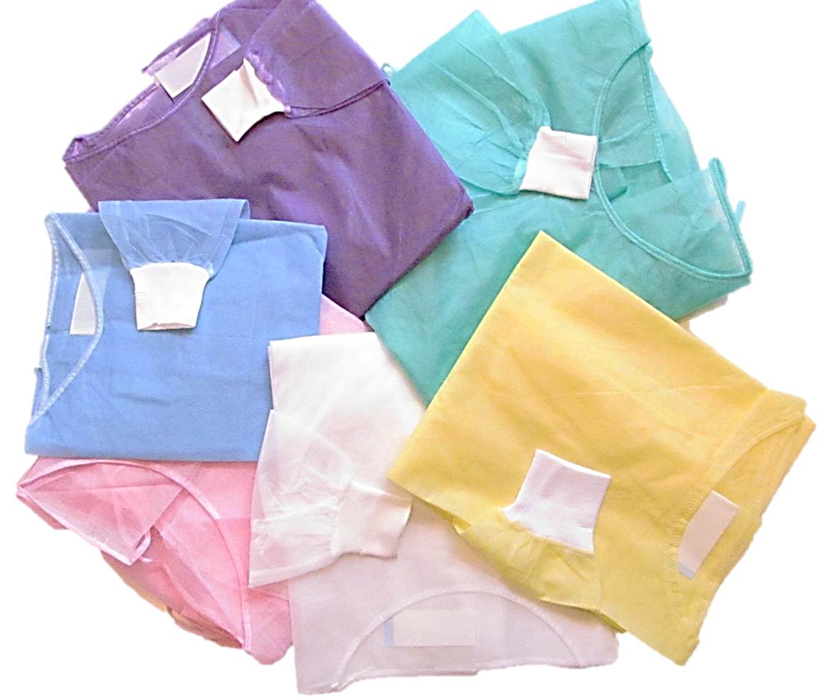 Disposable Polypropylene Isolation Gowns with Knit Cuffs