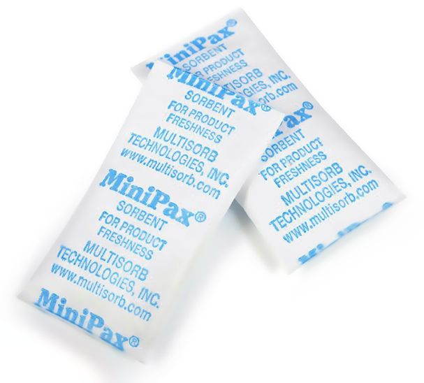 MiniPax® Indicating Desiccants Color Changing Desiccant Packets