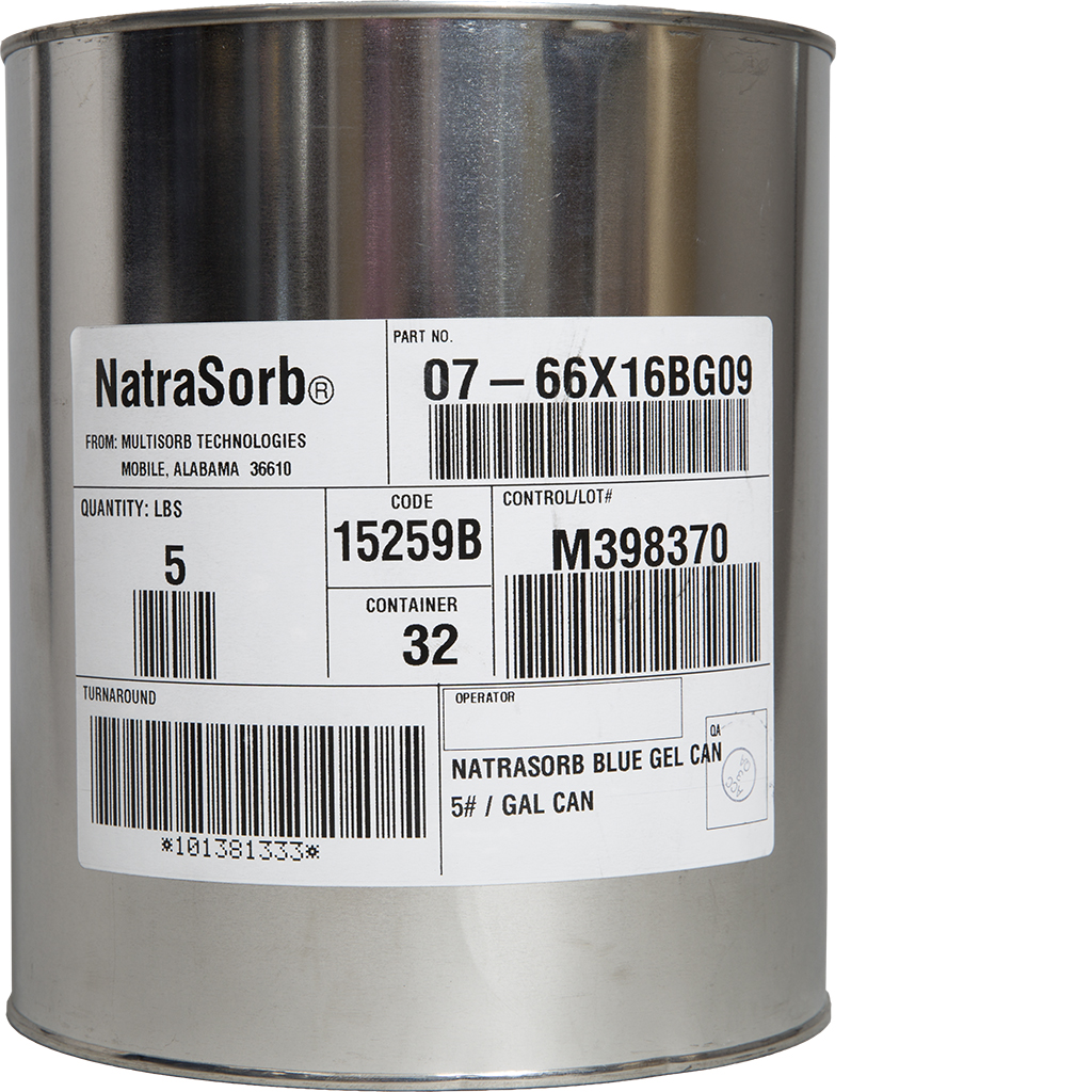 NatraSorb® 1Gallon Can Indicating Silica Gel Canned Blue Silica