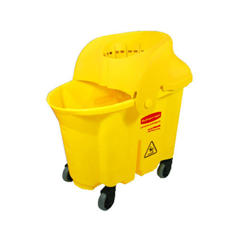 Rubbermaid® Commercial 35 Qt WaveBrake® Mop Bucket & Wringer, Institutional Strainer Combo