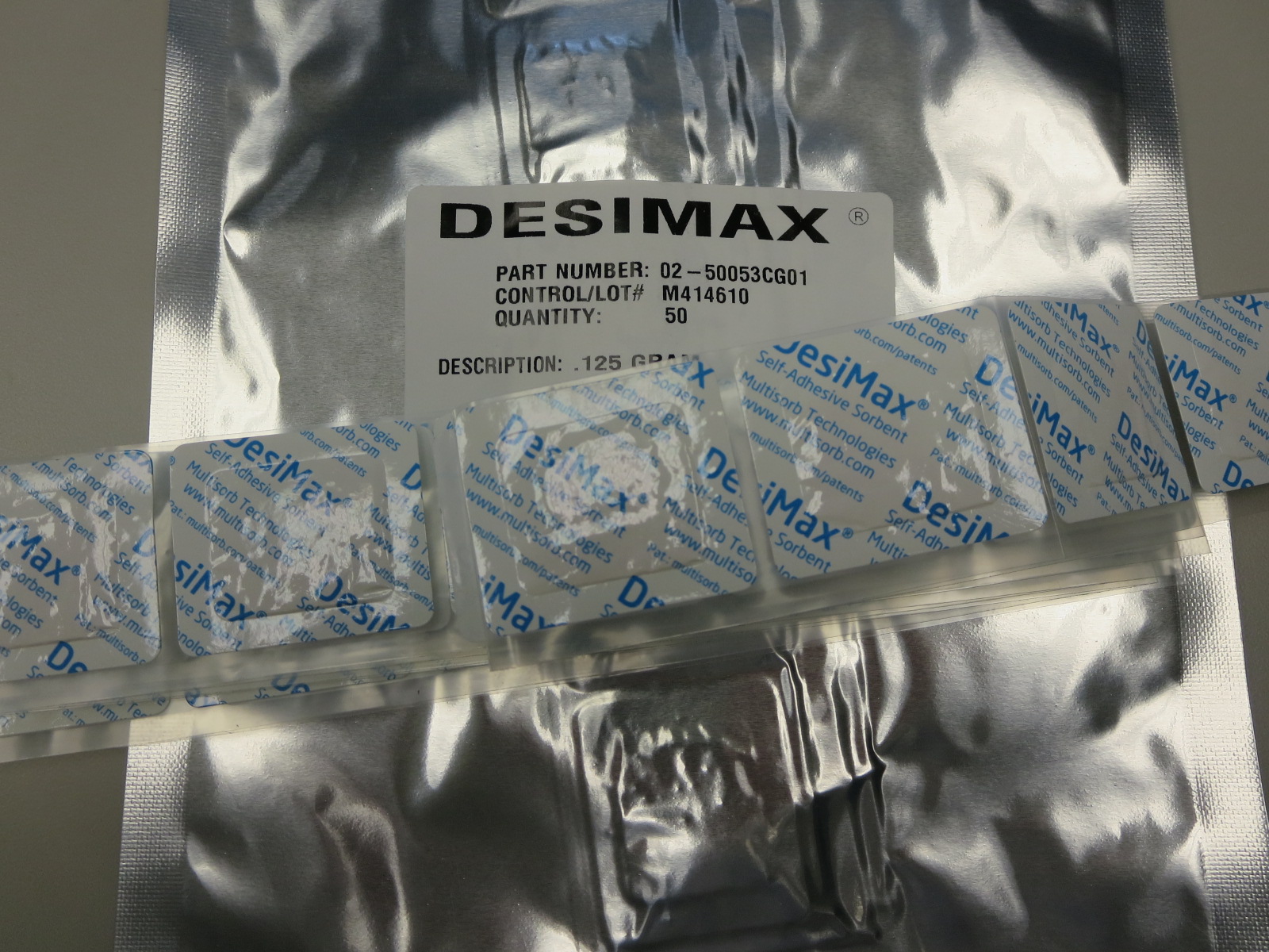 DesiMax® Self Adhesive Desiccant Labels