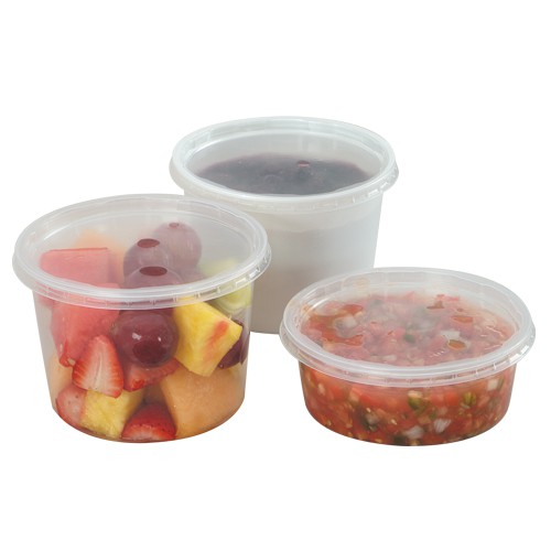 Clear Polypropylene Specimen Cups Microwavable Deli Containers