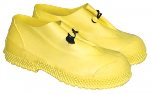 MDS Economy 4` PVC Slip-On Over Boots. Yellow.