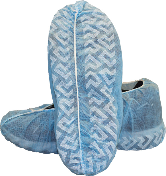Supply Source Safety Zone® Blue Polypropylene Disposable Shoe/boot Cover with Anti-Slip Tread