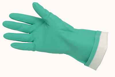 Unsupported Flock-lined 15-mil Chemical-Resistant Nitrile Gloves