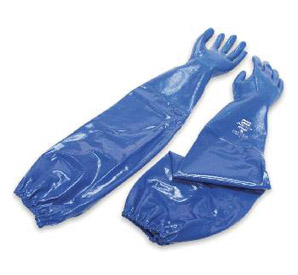 NK803ES North® Nitri-Knit® 24` Flock-Lined Chemical-Resistant Nitrile Gloves