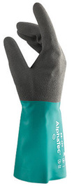 58-430 Ansell AlphaTec® 12` Cotton Flock Lined 10 mil Nitrile Chemical Resistant Gloves w/ Ansell Grip™ Technology
