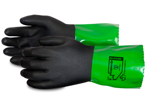 Superior Glove® Chemstop™ Cotton Lined PVC Gloves w/ Nitrile Coating #S15CV30N