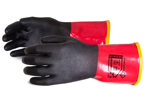 Superior Glove®  Chemstop™ Kevlar® Lined PVC Gloves w/ Nitrile Coating #S15GKV30N