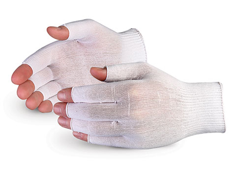 STN120HF Superior Glove® Superior Touch® Ultra-Thin Half Finger Nylon Cleanroom Inspection Gloves