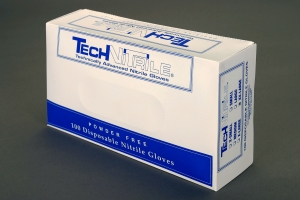 TechniGlove TechNitrile® Technipak® Single-Use Powder Free Cleanroom Nitrile Gloves -  PVC box