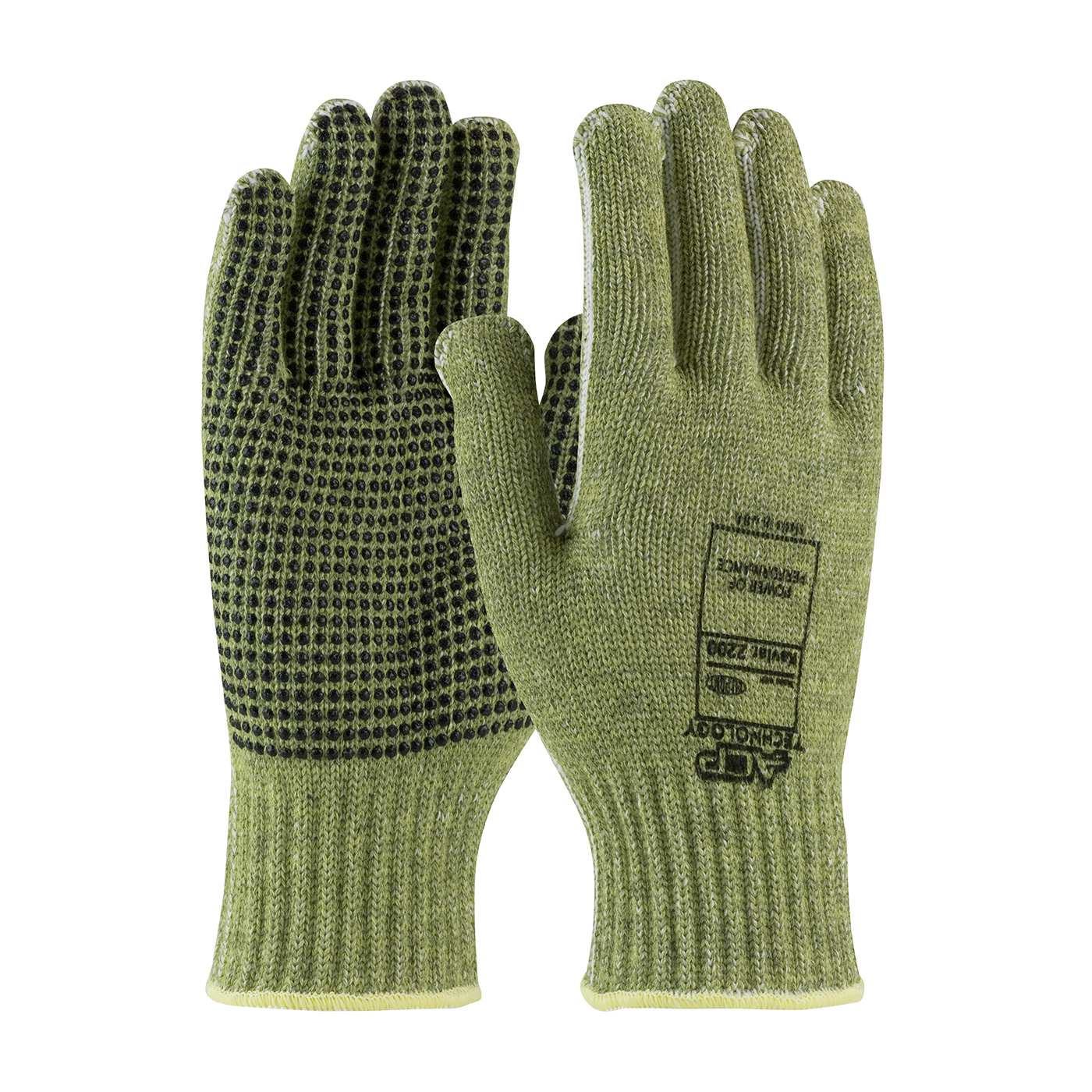 ACP™ PVC Dotted Kevlar® Gloves w/ Polyester Lining A4 Dotted Grip