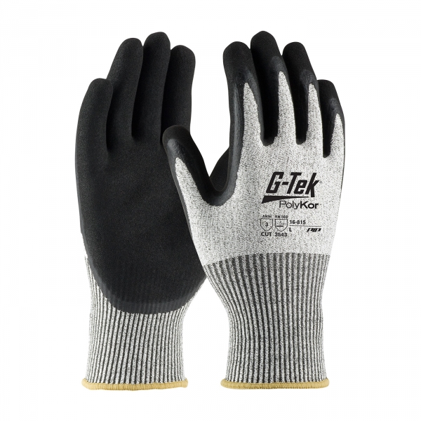 Majestic 35-1500 Cut-Less Watchdog Knit Gloves with Polyurethane Palm, Size Medium