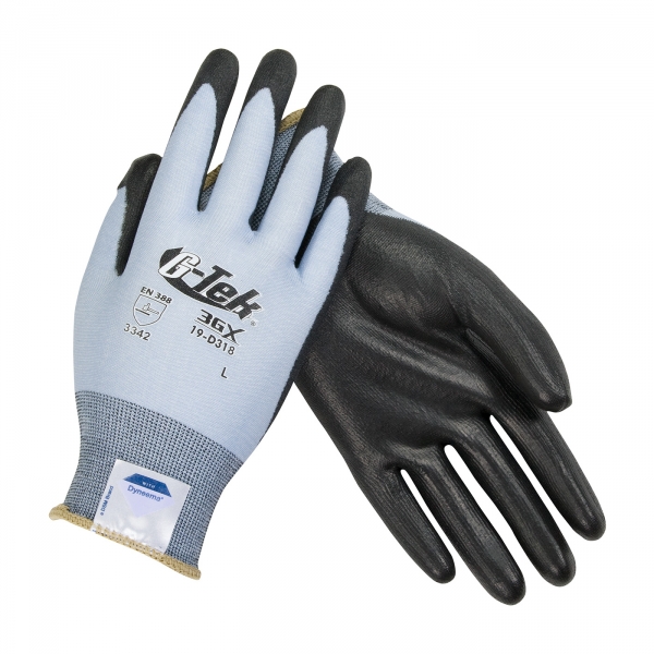 GTek® 3GX® Dyneema® Diamond PU Grip A2 Cut Safety Gloves Dyneema