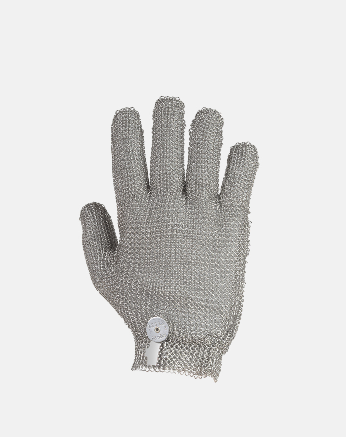 US Mesh® Stainless Steel Mesh Prong Closure Safety Gloves FDA 21 CFR Compliant Metal Mesh