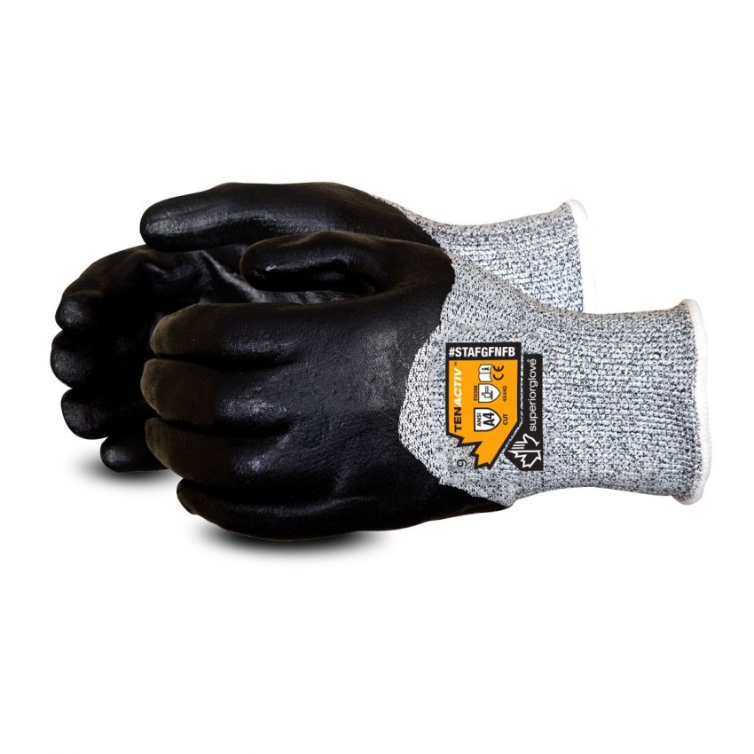 #STAFGFNFB - Superior Glove® TenActiv™ Composite Filament Fiber Cut Resistant Knit Work Glove with 3/4 Foam Nitrile Coating