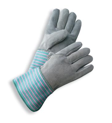 Select Shoulder Grade Split Leather Palm Gloves, MDS Economy Full Leather Back Work Gloves w/ Gauntlet Cuff