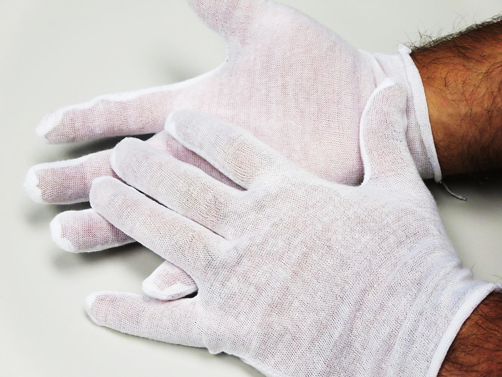 100% Cotton Inspection Glove Liner, 100% Light Weight Cotton White Glove Liners