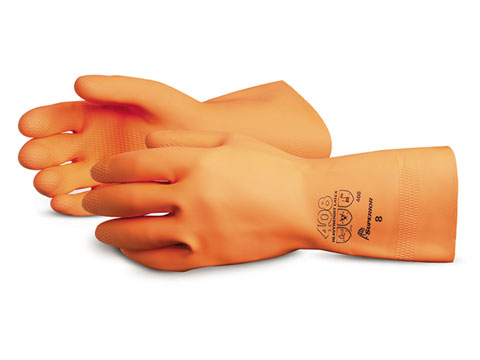 #408 Superior Glove® Orange 13` Heavyweight Unsupported Latex