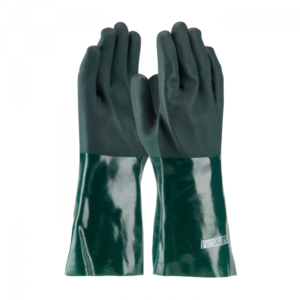 #58-8035DD PIP®  ProCoat® PVC Dipped Glove with Jersey Liner and Rough Acid Finish - 14` 