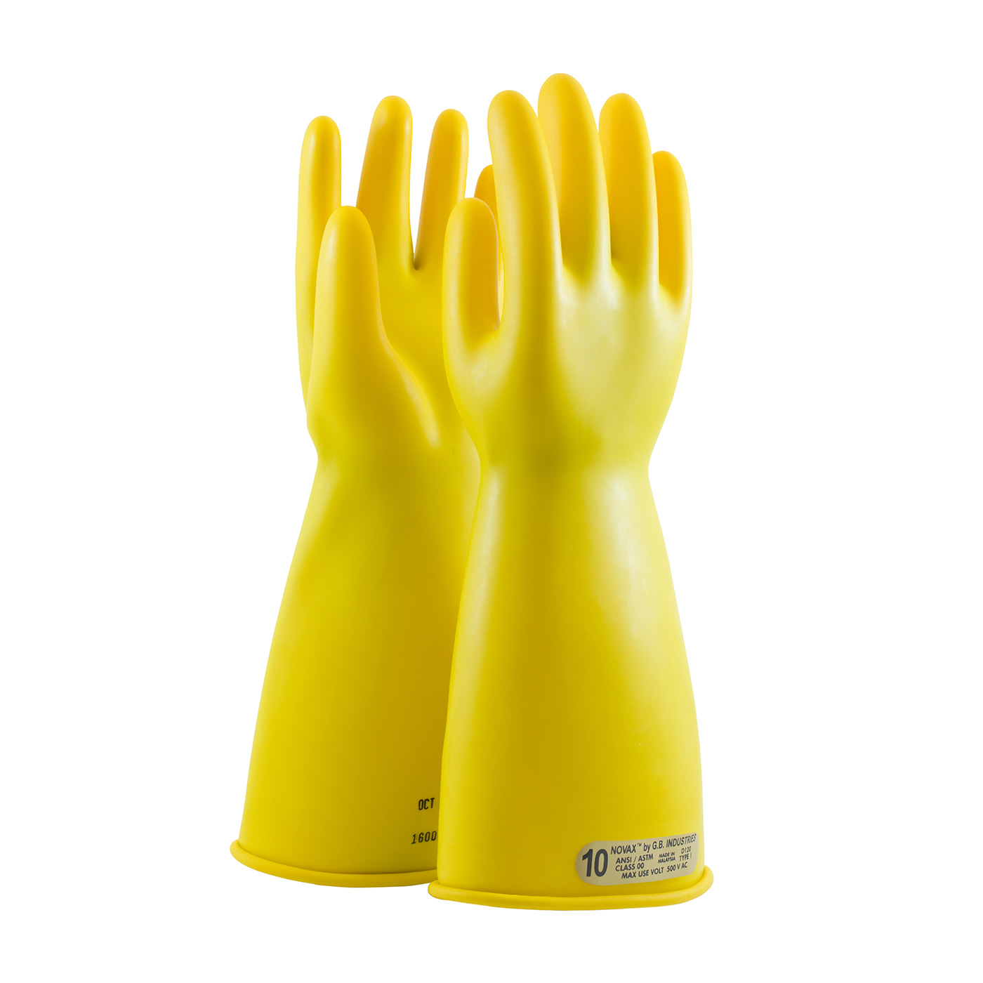Class 00 Yellow Rubber Insulating Gloves Low Voltage Class 00 Rubber