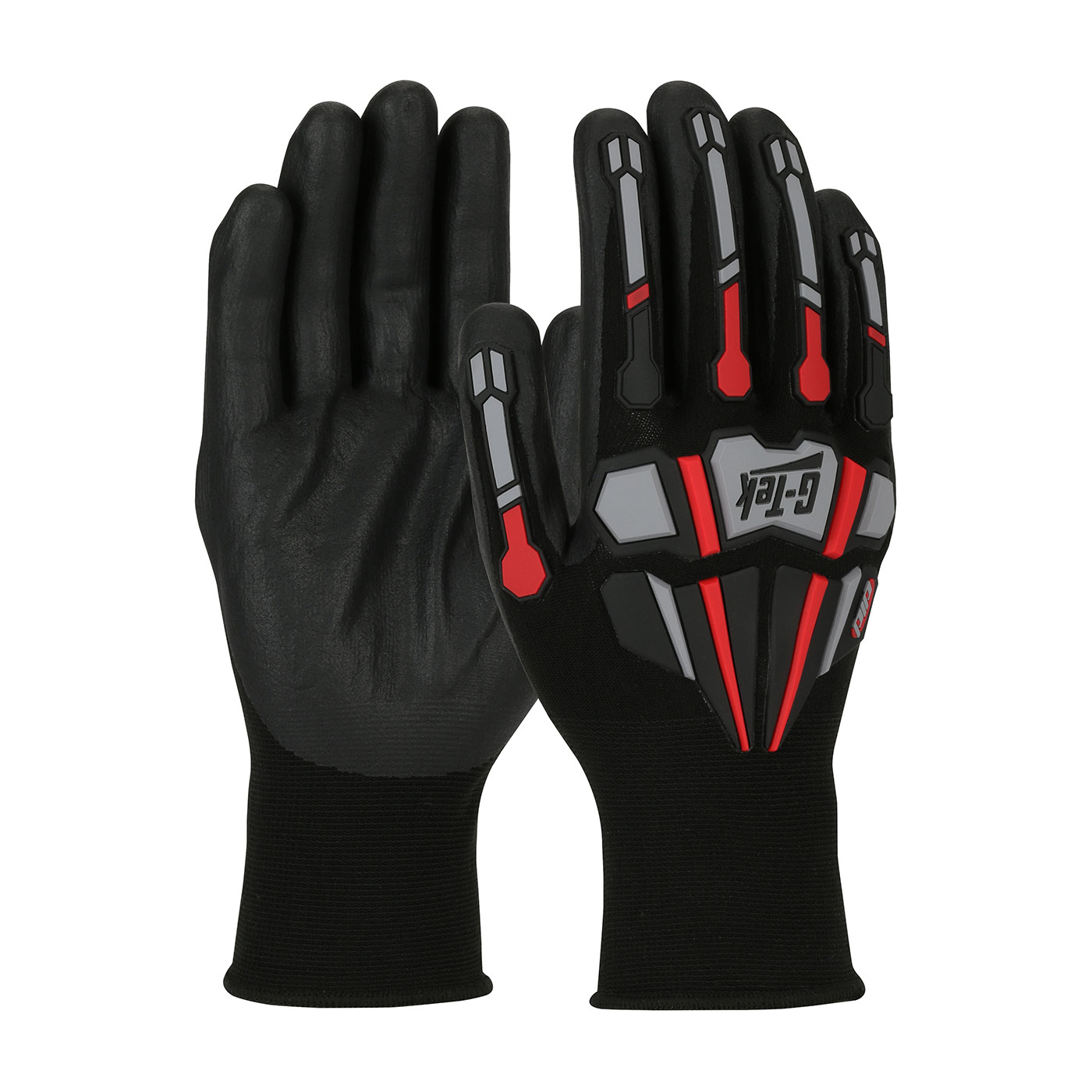 34-MP150 PIP® G-Tek® GP™ Seamless Knit Nylon Glove with Impact Protection and Nitrile Coated Foam Grip on Palm & Fingers