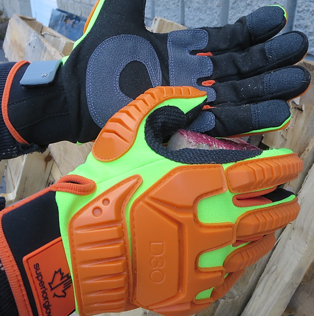 #MXD3O Superior Glove® Clutch Gear® Hi-Viz Anti-Impact Mechanics Gloves w/ D3O® Backing 